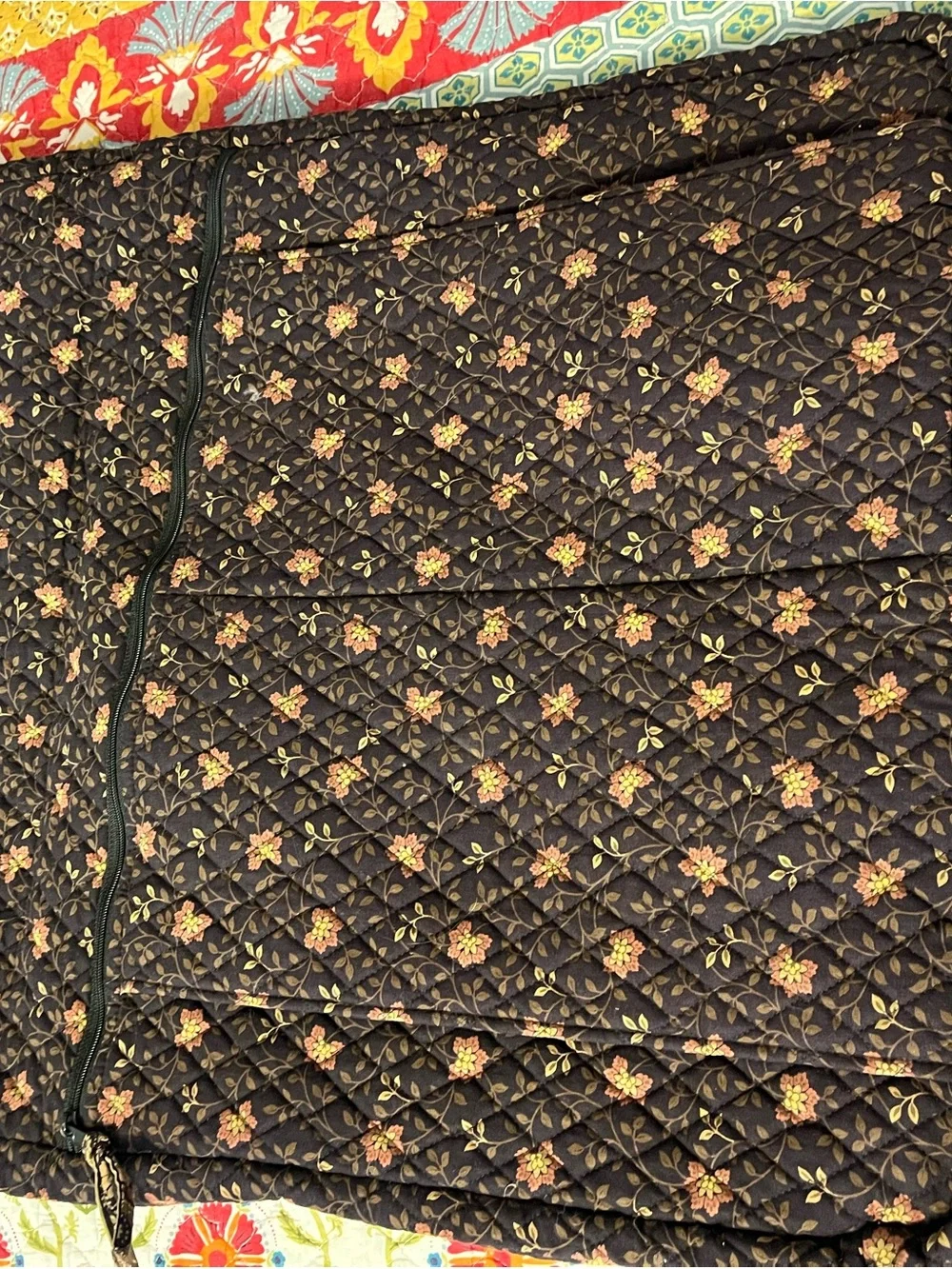 VTG Retired Vera Bradley Black Walnut Pattern Garment Bag Travel Bag